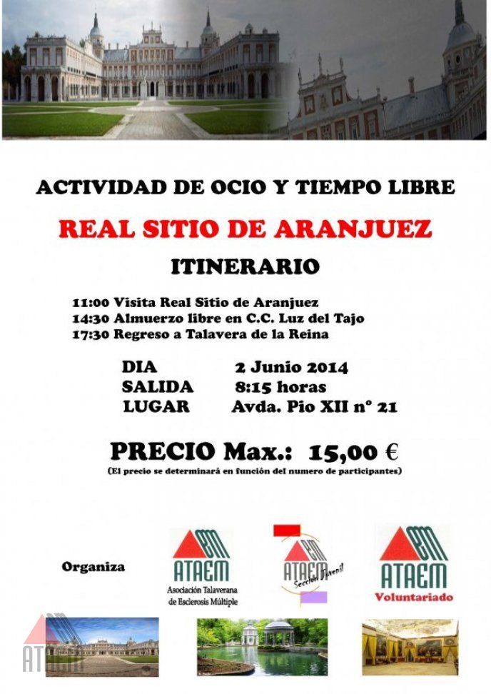 ACTIVIDAD OCIO Y TIEMPO LIBRE: REAL SITIO DE ARANJUEZ