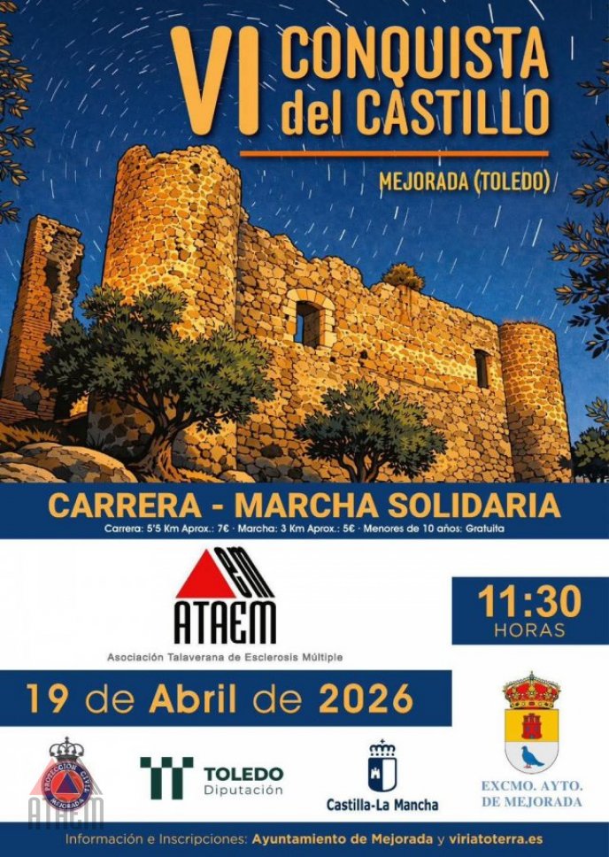 Carrera Solidaria VI Conquista del Castillo 2026 en Mejorada