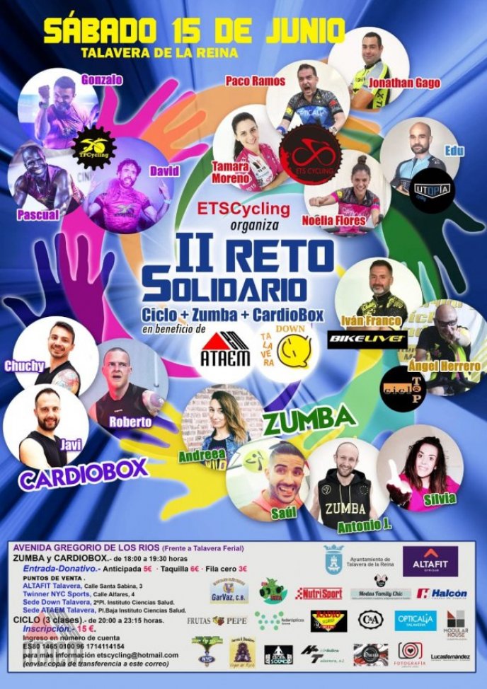 II RETO SOLIDARIO CICLO+ZUMBA+CARDIOBOX