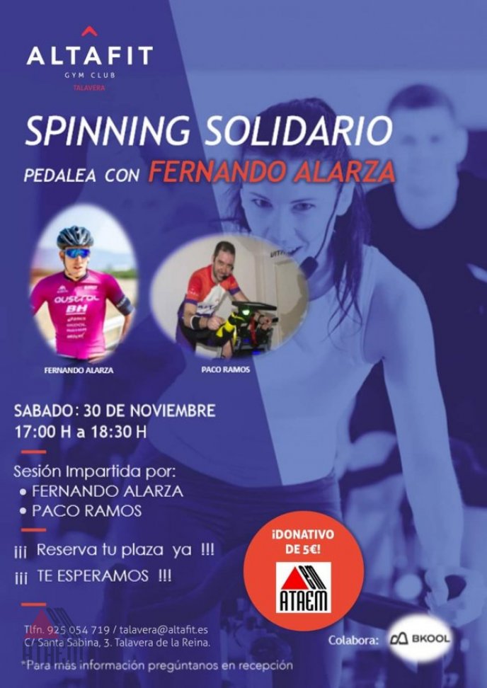 SPINNING SOLIDARIO Pedalea con Fernando Alarza