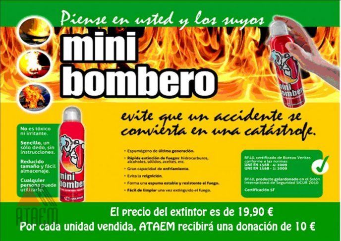 Campaña 'Mini Bombero' ATAEM para recaudar fondos